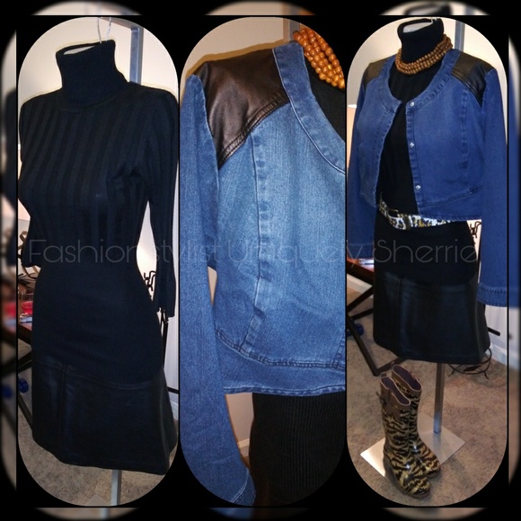 Jessica London Jackets & Blazers - Plus Jessica London Cropped Denim Jacket